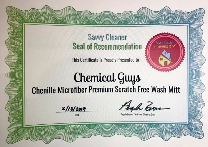 Chemical Guys, Chenille Microfiber Scratch Free Wash Mitt, Savvy Cleaner Recommended