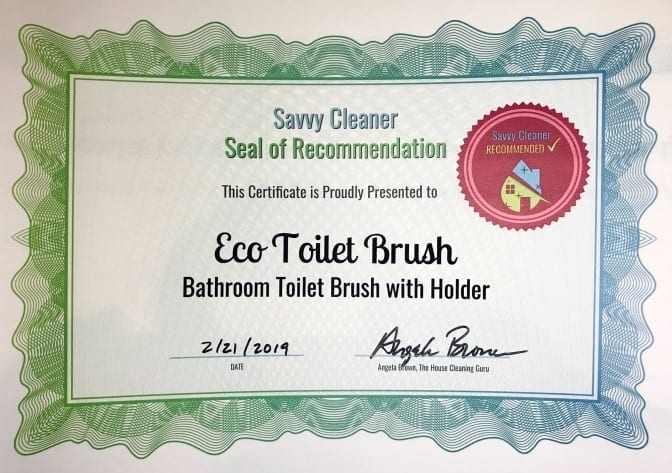 Eco Toilet Brush with Holder, Savvy Cleaner Recommended