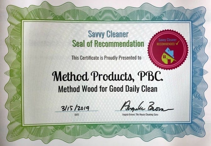 Method Wood for Good Daily Clean, Angela Brown's Top 10 Furniture Polish, Savvy Cleaner Recommended-min