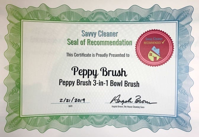 Peppy Brush 3-in-1 Bowl Brush, Savvy Cleaner Recommended