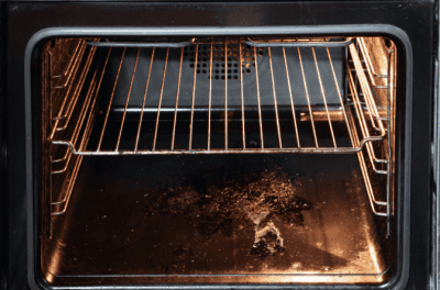 Remove Aluminum Foil, Dirty Oven