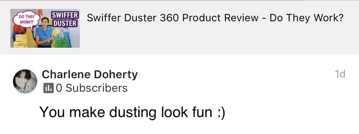 You Make Dusting Look Fun, Savvy Cleaner Product Review Testimonial