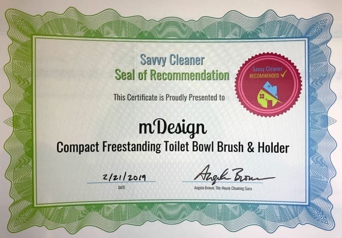 mDesign Compact Freestanding Toilet Brush & Holder, Savvy Cleaner Recommended